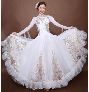 Women's competition ballroom dancing dresses modern dance stage performance waltz tango chacha dance skirts dress costumes