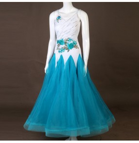 Women's competition ballroom dancing dresses stage perforamance waltz tango flamenco dresses