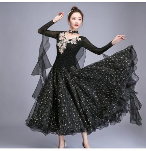 Women's competition ballroom dancing dresses waltz tango rhythem dance costumes dress