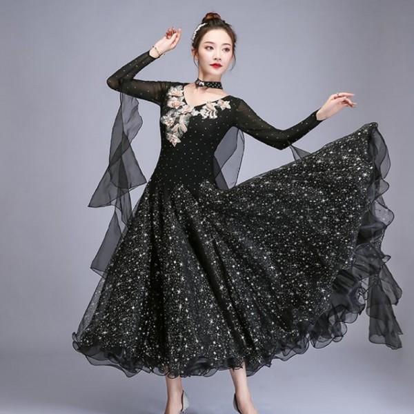 Women's competition ballroom dancing dresses waltz tango rhythem dance ...