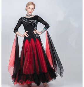 Women;s competition ballroom waltz dancing dresses girls female ballroom modern dance foxtrot tango dance dresses