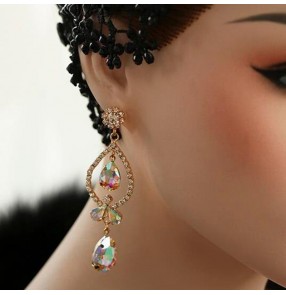 Women's diamond competition ballroom latin dance earrings one pair