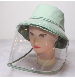 Women's fisherman's cap with clear face shield anti-spray saliva dust proof safety protect sun cap 