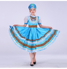 Women's girl Russian folk dance dress European Palace court drama video princess maid cosplay dresses