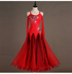 Women's girls ballroom dancing dresses stage performance waltz tango ballroom dance skirts dresses