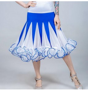 Women's girls ballroom dancing skirts flamenco waltz tango dance skirts stage performance altin salsa dance skirt