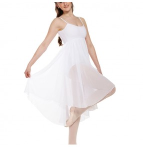 Women's girls modern dance ballet dress tank dress stage performance leotard body exercises ballet dresses