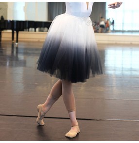 Women's gradient colored ballet dance skirts modern dance stage performance ballet dance costumes 