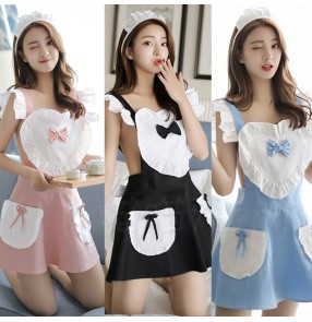 Women's jazz anime maid cosplay apron temptation drama performance costumes  