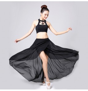 Women's jazz  dance costumes black colored female girls hiphop gogo group dancers stage performance costumes outfits