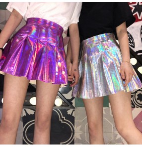 Women's jazz dance skirt modern dance pleated skirts for girls night club ds street hiphop cheerleaders stage performance competition skirts