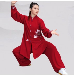 Women's kung fu clothing tai chi uniforms martial art performance clothing  wushu suit for female 