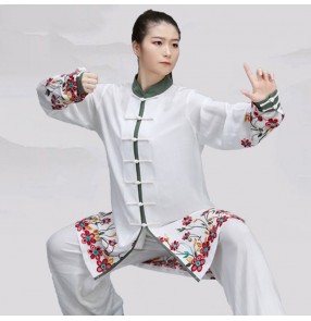 Women's kungfu clothing practice exercises chinese wushu uniforms taichi martial art performance uniforms for unisex