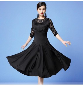 Women's lace ballroom dancing dresses waltz tango dance dress ballroom dancing costumes