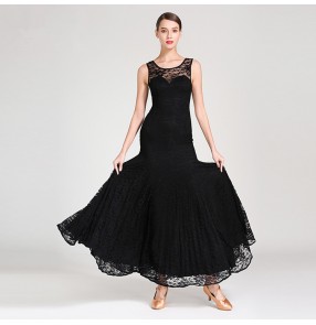 Women's lace Ballroom dresses robe de danse de salon pour dame v neck waltz tango chacha flamenco dresses