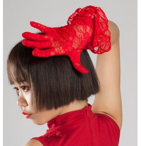 Women's lace gloves for latin dance cosplay dance ballroom salsa chacha dance lace gloves
