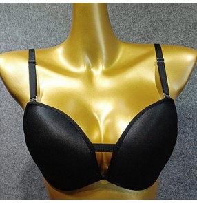 Women's latin ballroom dance bra top wire free two ways wearing stage performance dance bra 