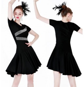 Women's latin dance dresses female girls samba chacha rumba dance dresses