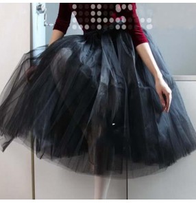 Women's modern ballet dress female stage performance tutu skirt 3 layers stage performance ballet dress