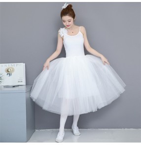 Women's modern dance ballet dresses stage performance tutu skirt long length ballet dress costumes