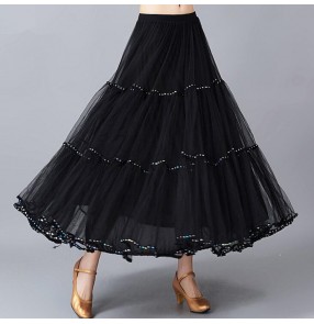 Women's modern dance ballroom waltz tango dancing skirts stage performance professional flamenco swing skirts 