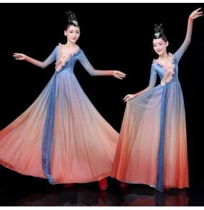 Women's modern dance dress dancers fairy dresses choir dresses singers stage performance dresses