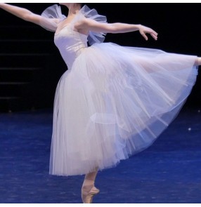 Women's modern dance long length ballet dance dress female ballet dance costumes