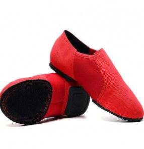 Women's modern jazz dance canvas indoor soft sole ballet gymnastics teacher training dance flats shoes 