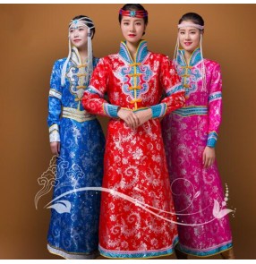 Women's Mongolian costumes for performances drama film cosplay Mongolian gowns of herders Minority costumes