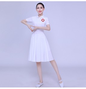 women's Nurse doctor dance performance dress modern dance performance group dance costumes female gradient dance clothes