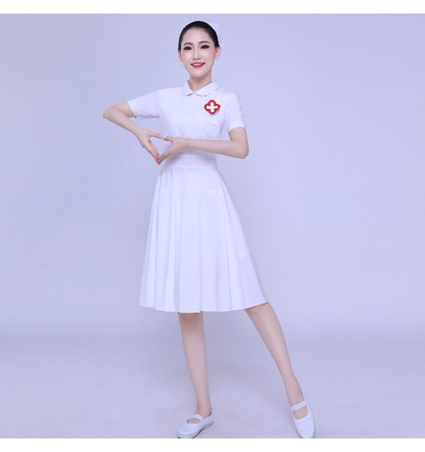 women's Nurse doctor dance performance dress modern dance performance group dance  costumes female gradient dance clothes