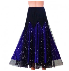 Women's purple ballroom dancing skirt ballroom foxtrot tango dance rhythm skirts