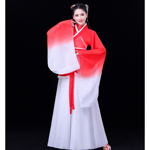 red and white hanfu