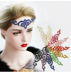 Women's rhinestones bling competition ballroom latin dance headdress hair accessories