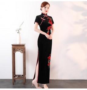 Women's Traditional Chinese qipao dresses cheongsam dress stage performance chrous drama cosplay evening party dresses