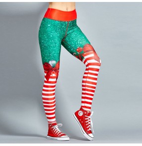 Women's workout gyms running pants Christmas Printed Clothing Fitness Sweatpants Yoga Pants Leggings