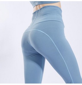 Women's yoga dance pants high waist female fitness tummy control yoga Capris pants workout leggings