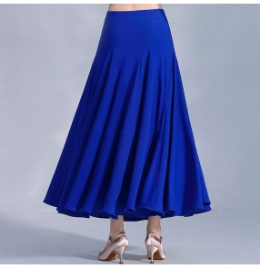 Women wine royal blue ballroom dancing skirts Modern dance skirt Ballroom dance practice clothes Ballroom dancing skirt 