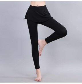 Yoga pants women white black modal slimming yoga clothes tight-fitting ankle length running fitness pants feet pants ballet modern dance skirt pants