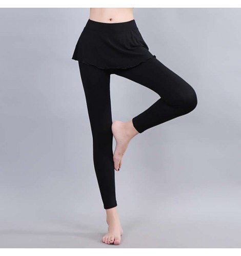 Yoga pants women white black modal slimming yoga clothes tight-fitting  ankle length running fitness pants feet pants ballet modern dance skirt  pants